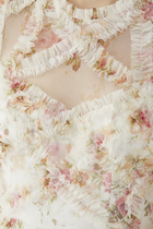 Trailing Blooms Ruffle Ballerina Dress